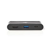 Adaptor USB-C - HDMI, USB3.0, USB-C PD 100W negru Nedis